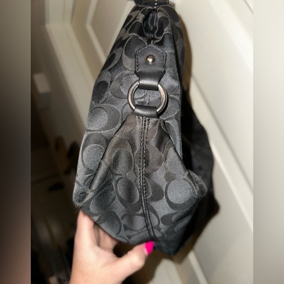 Coach Black C Monogram Ashely hobo Shoulder Bag Y2K contemporary - Picture 7 of 14